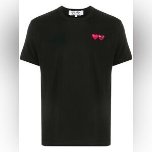 Comme des Garçons Twin Hearts Slim Fit Jersey T-Shirt Large